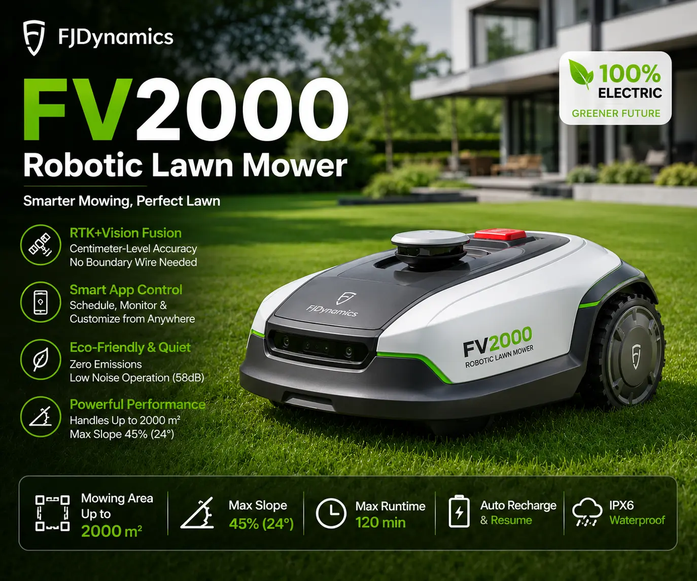 FV2000 Robotic Lawn Mower